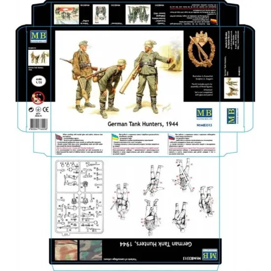 Master Box 3515 1/35 German Tank Hunters 1944 Plastic Model Kit