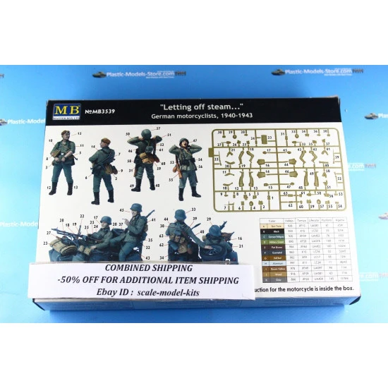 Master Box 3539 1/35 German Motorcyclists 1940 1943 Figures Model Kit