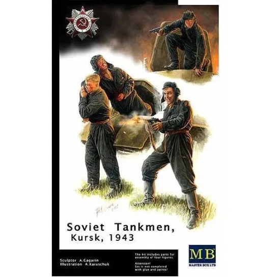 Master Box 3532 1/35 Russian Tank Crew Kursk 1943 4 Figures Model Kit