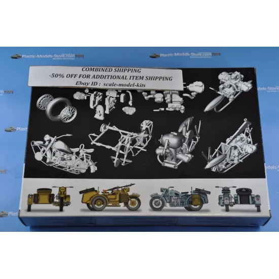 Master Box 3528 1/35 Wwii German Motorcycle Plastic Model