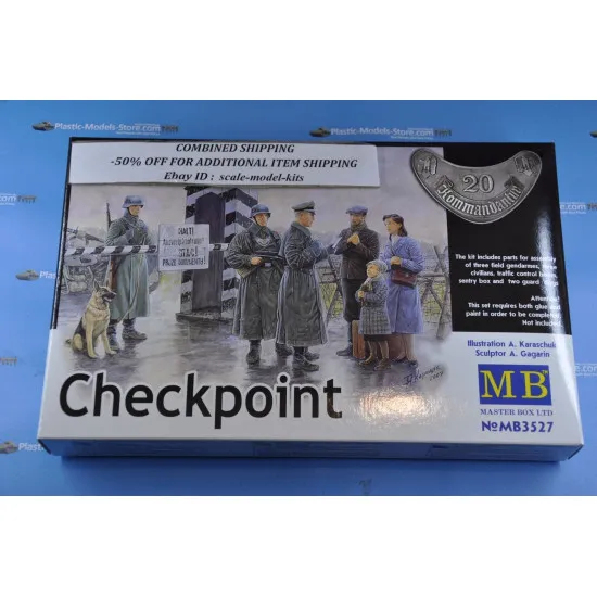 Master Box 3527 1/35 Wwii German Checkpoint Model Kit