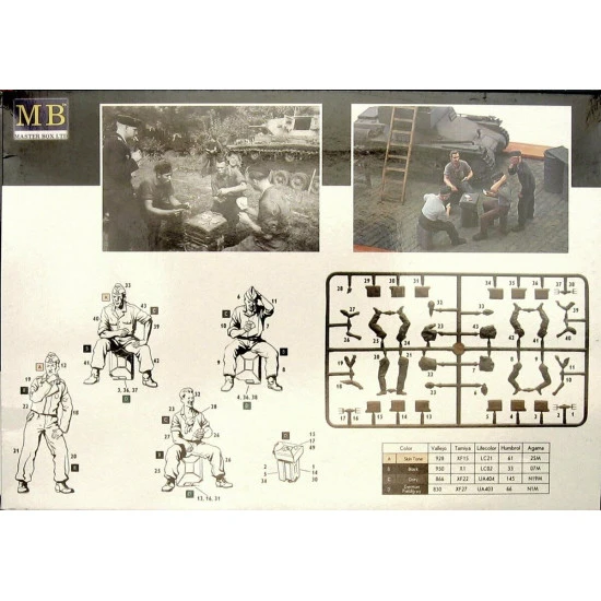 Master Box 3525 1/35 Wwii Germans Playing Skatspieler Plastic Model
