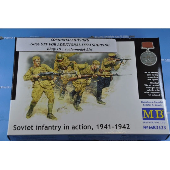 Master Box 3523 1/35 Eastern Front. Soviet Infantry In Action 1941 1942 Model Kit
