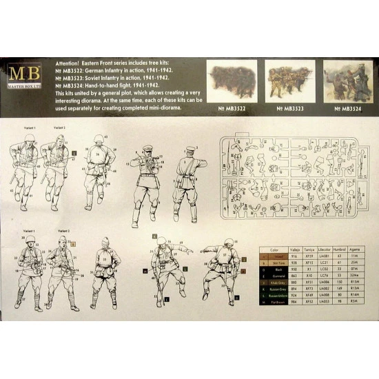 Master Box 3523 1/35 Eastern Front. Soviet Infantry In Action 1941 1942 Model Kit