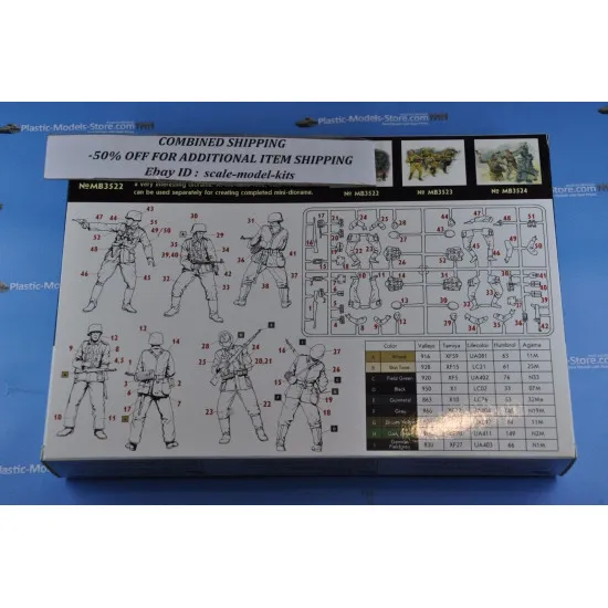 Master Box 3522 1/35 Eastern Front. German Infantry In Action 1941 1942 Plastic Model Kit