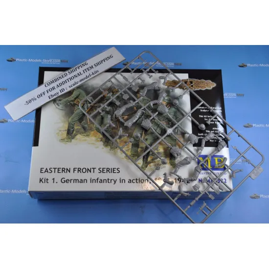 Master Box 3522 1/35 Eastern Front. German Infantry In Action 1941 1942 Plastic Model Kit