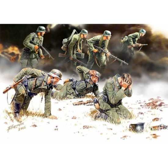 Master Box 3518 1/35 German Panzergrenadiers 7 Plastic Figures Kit