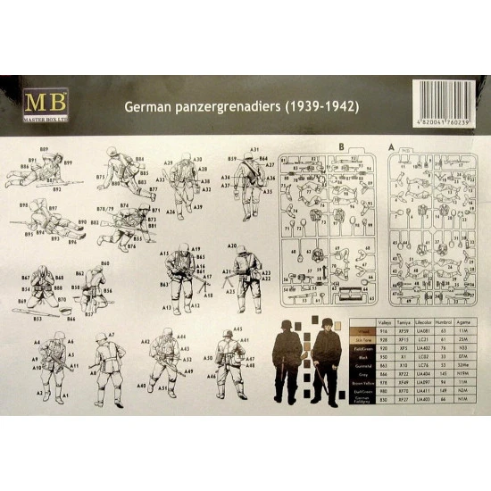 Master Box 3518 1/35 German Panzergrenadiers 7 Plastic Figures Kit