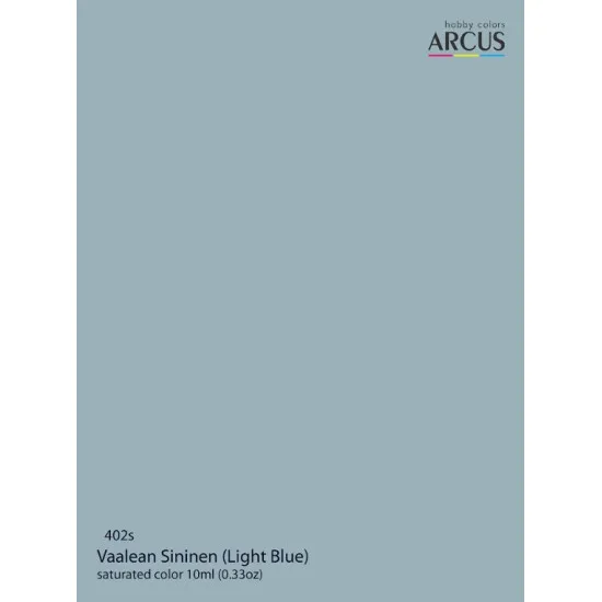 Arcus A402 Acrylic Paint Finnish Air Force Vaalean Sininen Saturated Color