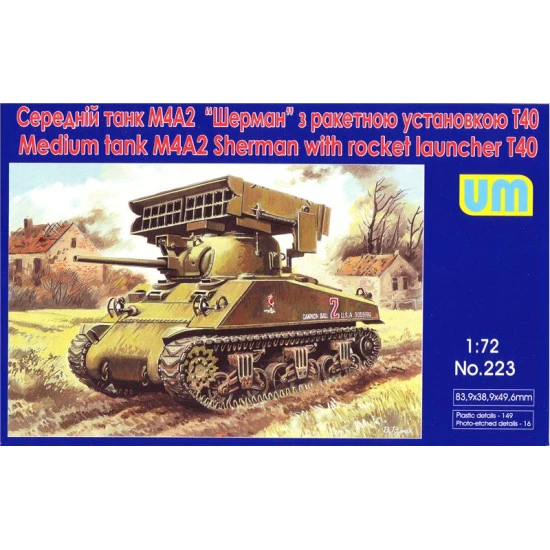 Tank M42 with T40 rocket launcher WWII 1/72 UM 223