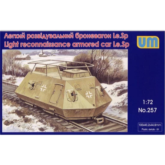 Light reconnaissance armored car Le.Sp WWII 1/72 UM 257 Light reconnaissance armored car Le.Sp WWII 1/72 UM 257