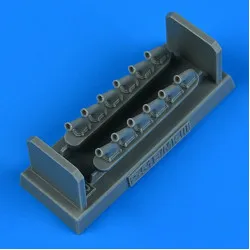 Quickboost 48945 1/48 P-51b/Mk.iii Mustang Exhaust For Tamiya Accessories Kit