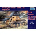 Marder III Sd 138 WWII German self-propelled gun WWII 1/72 UM 343