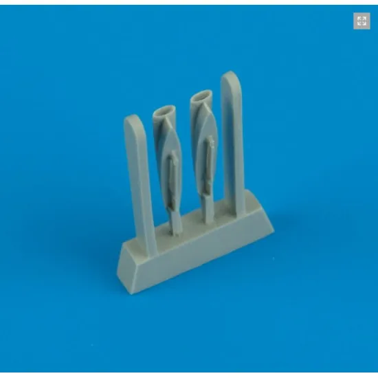 Quickboost 72107 1/72 F-8 Crusader Air Scoops For Academy Accessories Kit