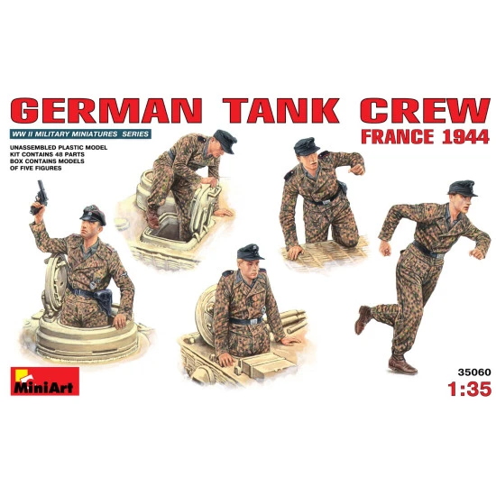 Miniart 35060 1/35 German Tank Crew France 1944 Plastic Figures Kit