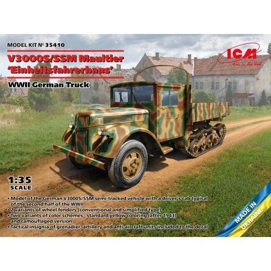 Icm 35410 1/35 V3000s Ssm Maultier Einheitsfahrerhaus Truck Kit