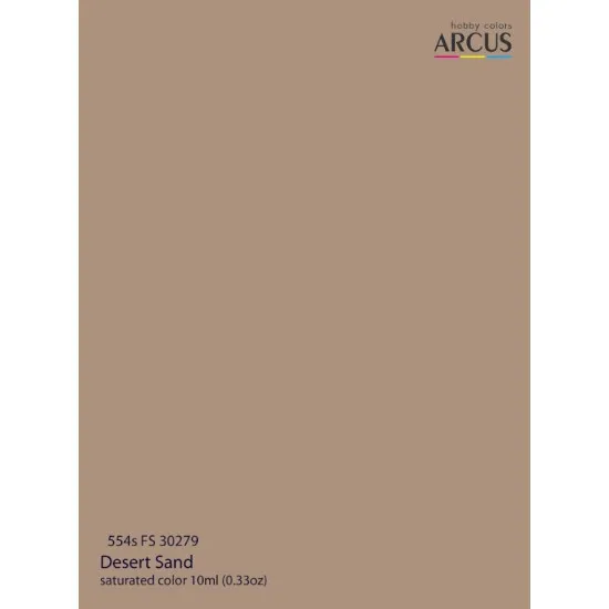 Arcus A554 Acrylic Paint Fs 30279 Desert Sand Saturated Color