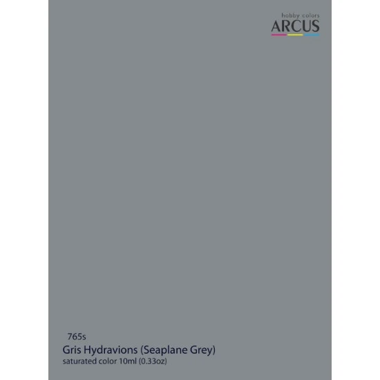 Arcus A765 Acrylic Paint Gris Hydravions Seaplane Grey Saturated Color