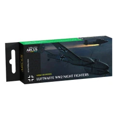 Arcus A2006 Acrylic Paints Set Luftwaffe Ww2 Night Fighters 6 Colors In Set 10ml