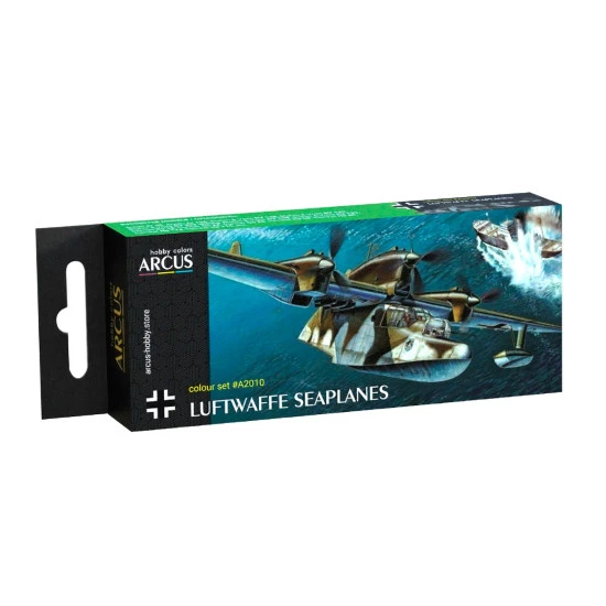 Arcus A2010 Acrylic Paints Set Luftwaffe Seaplanes 6 Colors In Set 10ml