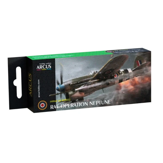 Arcus A3002 Acrylic Paints Set Raf Operation Neptune 6 Colors In Set 10ml