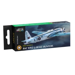 Arcus A3010 Acrylic Paints Set Raf Ww2 U-boat Hunters 6 Colors In Set 10ml
