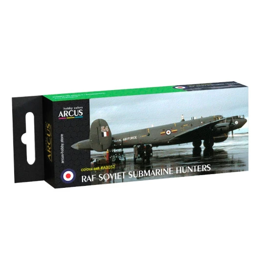 Arcus A3052 Acrylic Paints Set Raf Soviet Submarine Hunters 6 Colors In Set 10ml