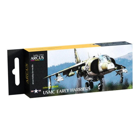 Arcus A5006 Acrylic Paints Set Usmc Early Harriers 6 Colors In Set 10ml
