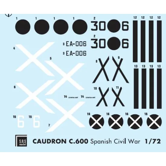 Sbs 7011 1/72 Caudron C.600 Aiglon Spanish Civil War Full Kit Resin Model Kit