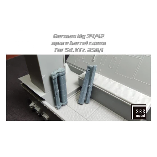 Sbs 3d028 1/35 German Mg34/42 Spare Barrel Cases For Sd. Kfz. 250/1