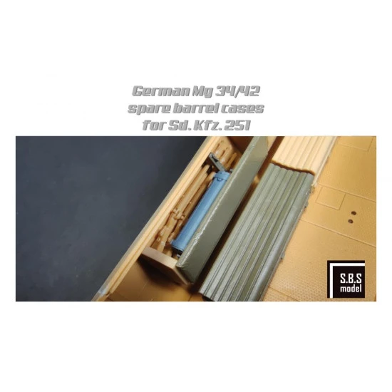 Sbs 3d030 1/35 German Mg34/42 Spare Barrel Cases For Sd. Kfz. 251