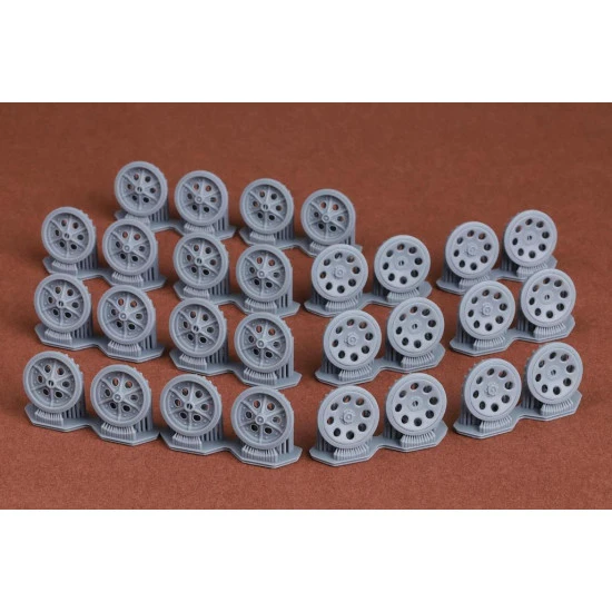 Sbs 3d032 1/35 Sd.kfz 251 Roadwheel Set With Hollowed Hubs Resin Model Kit