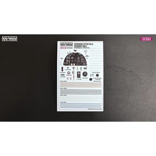 Kits World Kw3d1241002 1/24 3d Decals Supermarine Spitfire Mk.ixc Airfix A17001