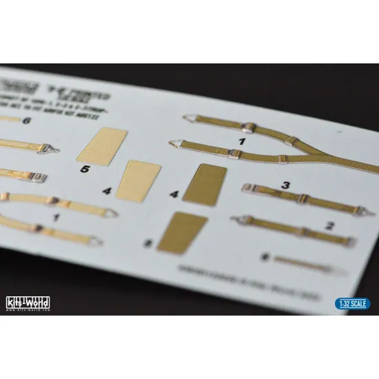 Kits World Kw3d132029 1/32 3d Decal Seat Belt Decals Messerschmitt Bf 109e-1-3-7