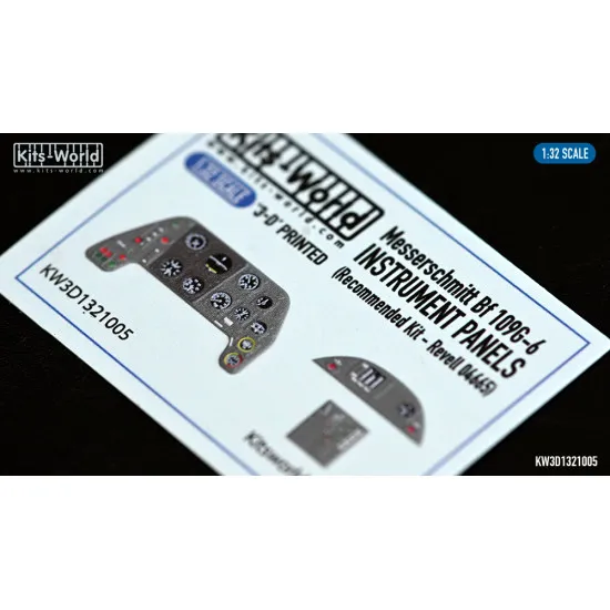 Kits World Kw3d1321005 1/32 3d Decal Messerschmitt Bf 109g-6 Instrument Panel