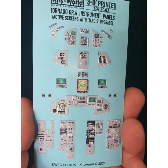 Kits World Kw3d1321019 1/32 3d Decal Panavia Tornado Gr.4 Instrument Panel