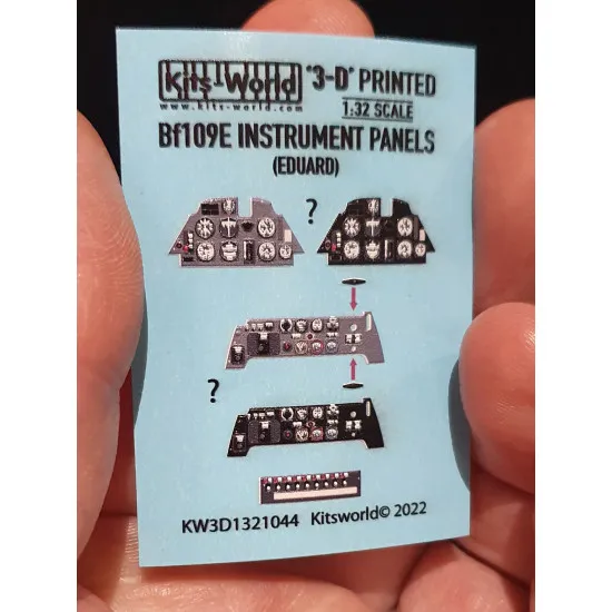 Kits World Kw3d1321044 1/32 3d Decal Bf109e Cockpit And Interior For Eduard