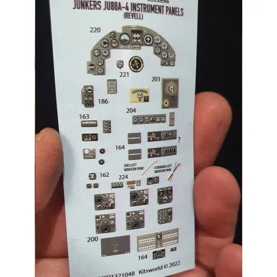 Kits World Kw3d1321048 1/32 3d Decals Junkers Ju88a-4 Cockpit Instrument Panels