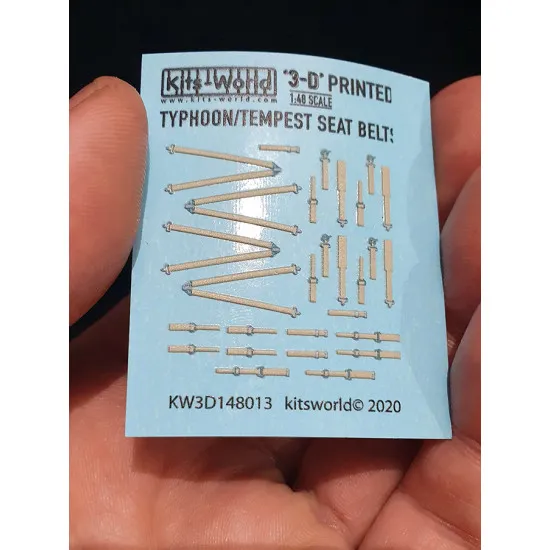 Kits World Kw3d148013 1/48 3d Decal Wwii Typhoon Tempest Seat Belt Set