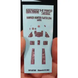 Kits World Kw3d1481060 1/48 Cockpit Instrument Panel Hawker Hunter F.4-f.5-j34