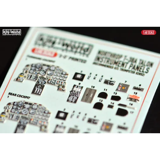 Kits World Kw3d1481083 1/48 Northrop T-38a Talon 3d Cockpit Interior Panels Trumpeter