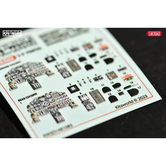 Kits World Kw3d1481083 1/48 Northrop T-38a Talon 3d Cockpit Interior Panels Trumpeter