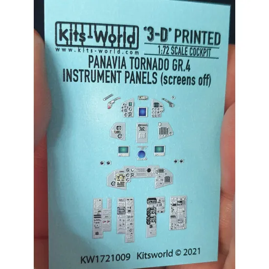Kits World Kw3d1721009 1/72 Instrument Panel Panavia Tornado Gr.4 Screens Off