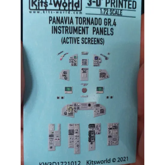 Kits World Kw3d1721012 1/72 Instrument Panels Panavia Tornado Gr4 Screens Active