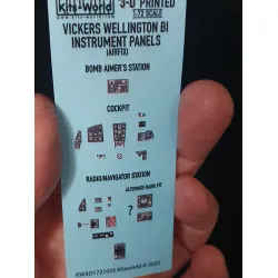 Kits World Kw3d1721025 1/72 Cockpit Instrument Panel Vickers Wellington B I
