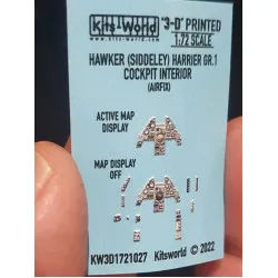 Kits World Kw3d1721027 1/72 Hawker Siddeley Harrier Gr.1 Cockpit Interior Airfix