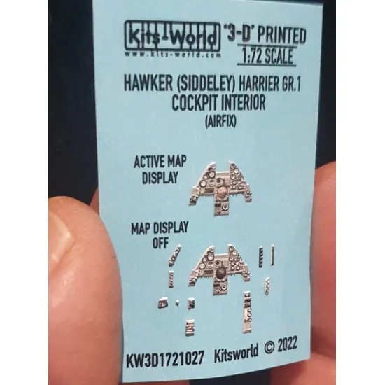 Kits World Kw3d1721027 1/72 Hawker Siddeley Harrier Gr.1 Cockpit Interior Airfix