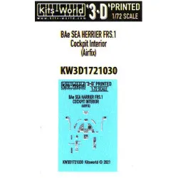 Kits World Kw3d1721030 1/72 3d Decal Bae Harrier Frs.1 Cockpit Interior Airfix
