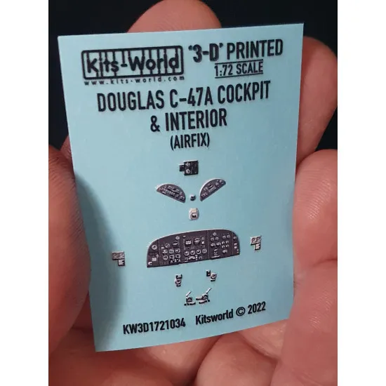 Kits World Kw3d1721034 1/72 3d Decal Instrument Panels Douglas C-47a For Airfix