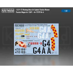 Kits World Kw132001 1/32 P-51d Mustang Captain Charles Weaver Passion Wagon